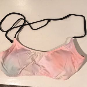 PINK Tie-Dye Bathingsuit Scoop-neck top.